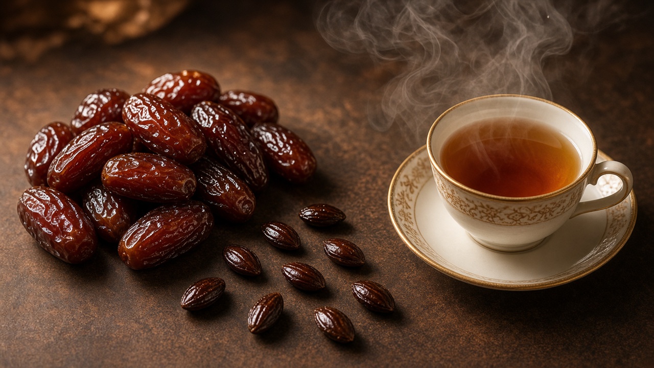 فنجان چای و خرما